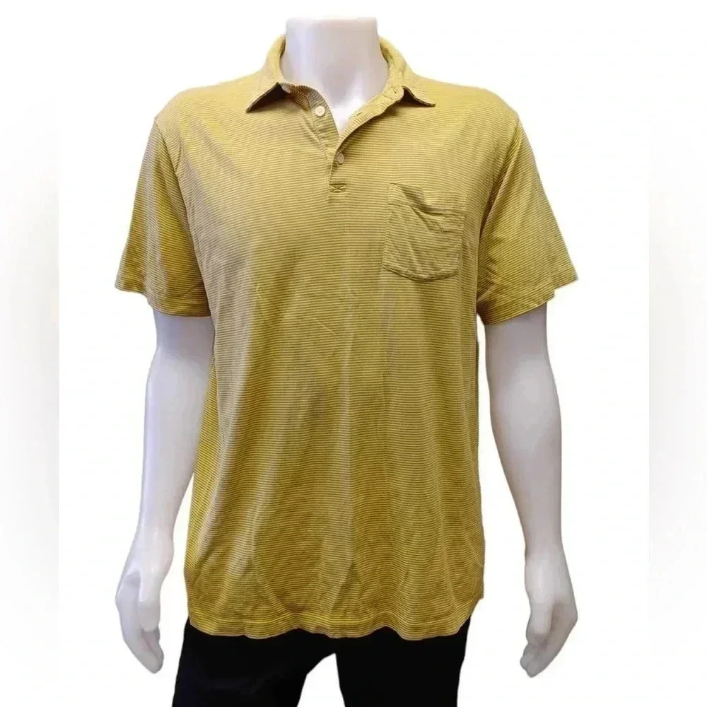 Patagonia Golf  Polo Shirt Yellow Size XL
